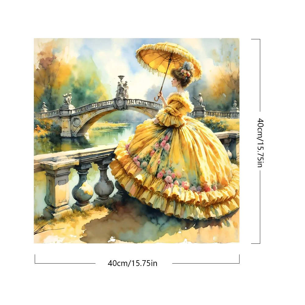 DIY Paint By Number 40*40cm - Lady In Yellow Skirt