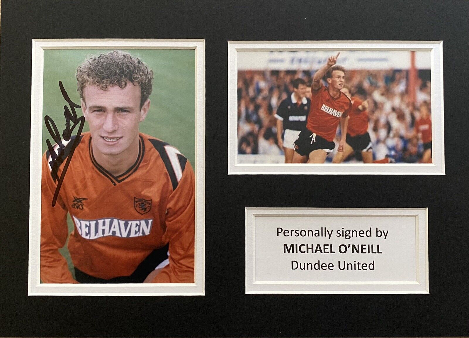 Michael O’Neill Hand Signed Dundee United Photo Poster painting In A4 Mount Display