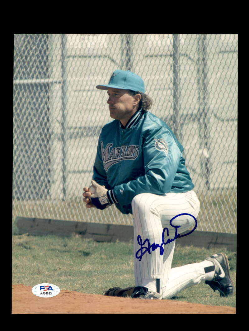 Gary Carter PSA DNA Coa Signed 8x10 Photo Poster painting Marlins Autograph