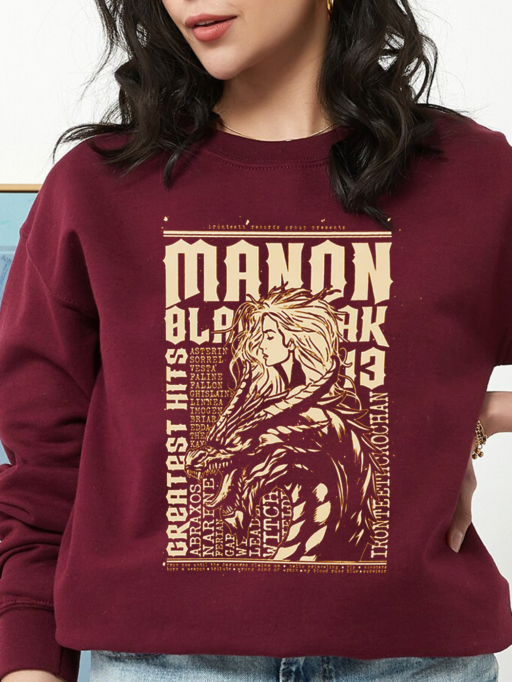 Women's Manon Blackbeak Greatest Hits Concert Sweatshirt