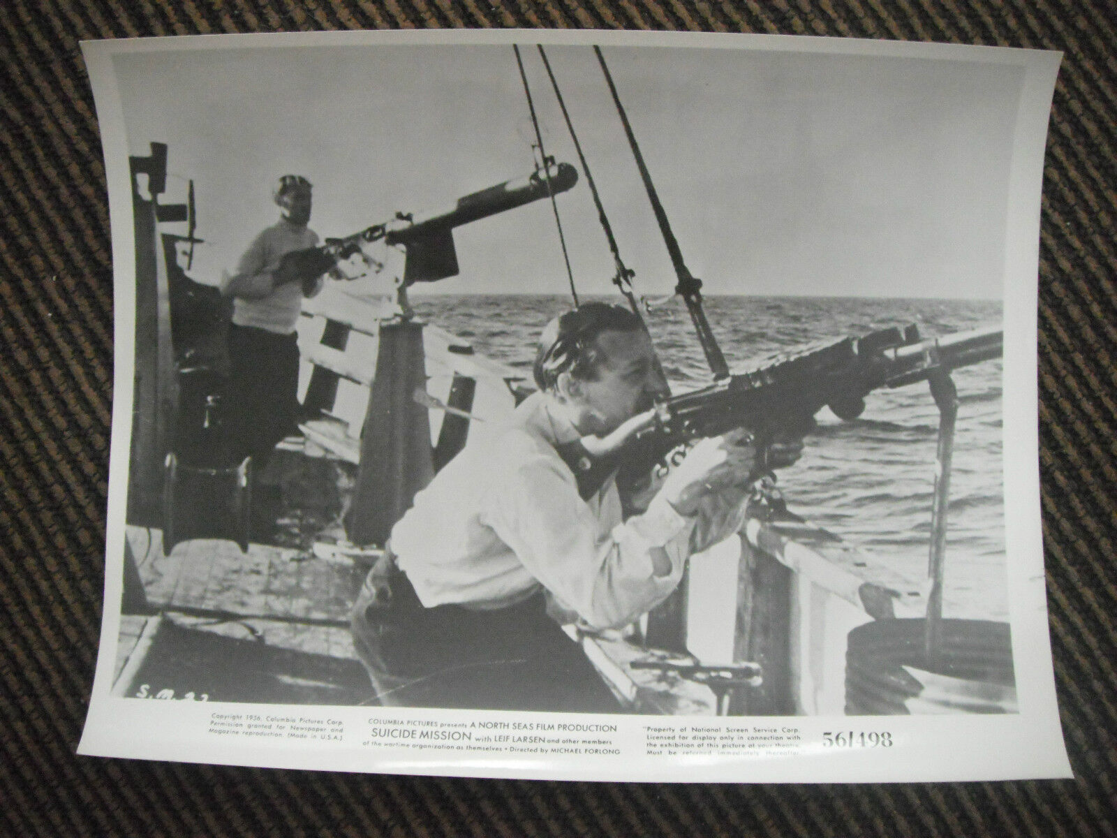 Suicide Mission 1956 Promo 8x10 Photo Poster painting Original Lobby Card #3