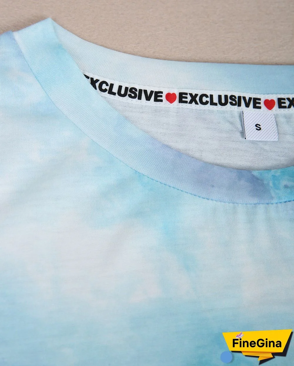 Ocean Dream Blue Marble Print Top