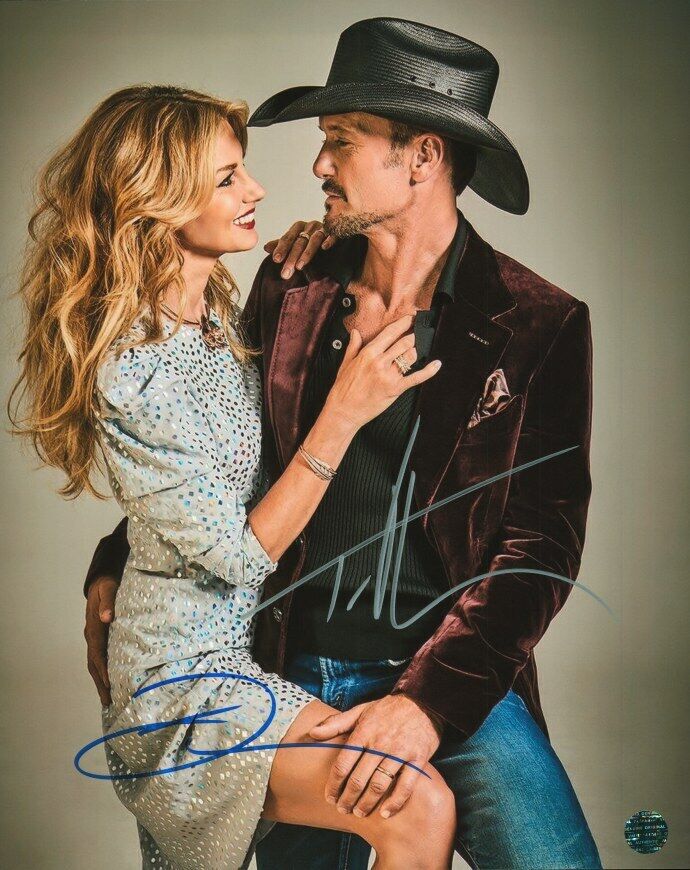 TIM MCGRAW, FAITH HILL Autographed Original 8x10 Photo Poster painting LOA TTM