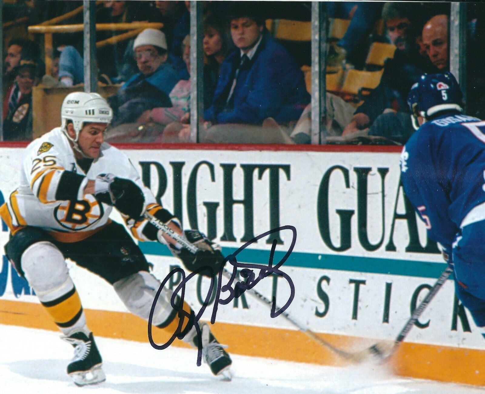 Signed 8x10 ANDY BRICKLEY Boston Bruins Autographed Photo Poster painting - COA