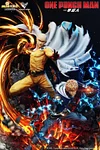 Genuine Authorization 1/6 Scale Saitama Teacher & Genos (Demon Cyborg) with LED - One Punch-Man Resin Statue - TE Studios [In Stock]