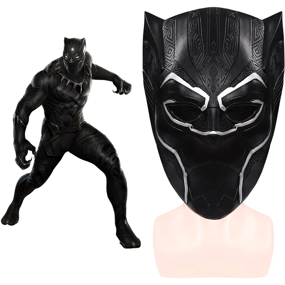 Captain America: Civil War Black Panther TChalla Mask Cosplay Latex Masks Helmet Masquerade Halloween Party Costume Props