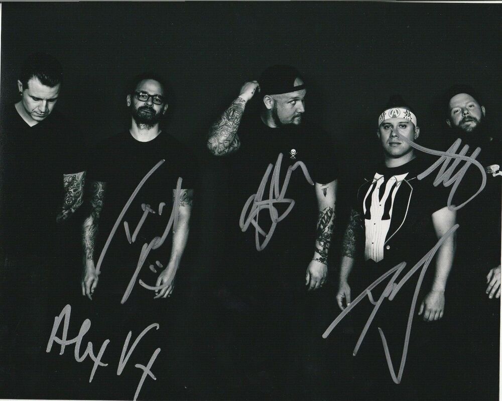 * ATREYU * signed autographed 8x10 Photo Poster painting * FULL BAND * ALEX VARKATZAS * 4