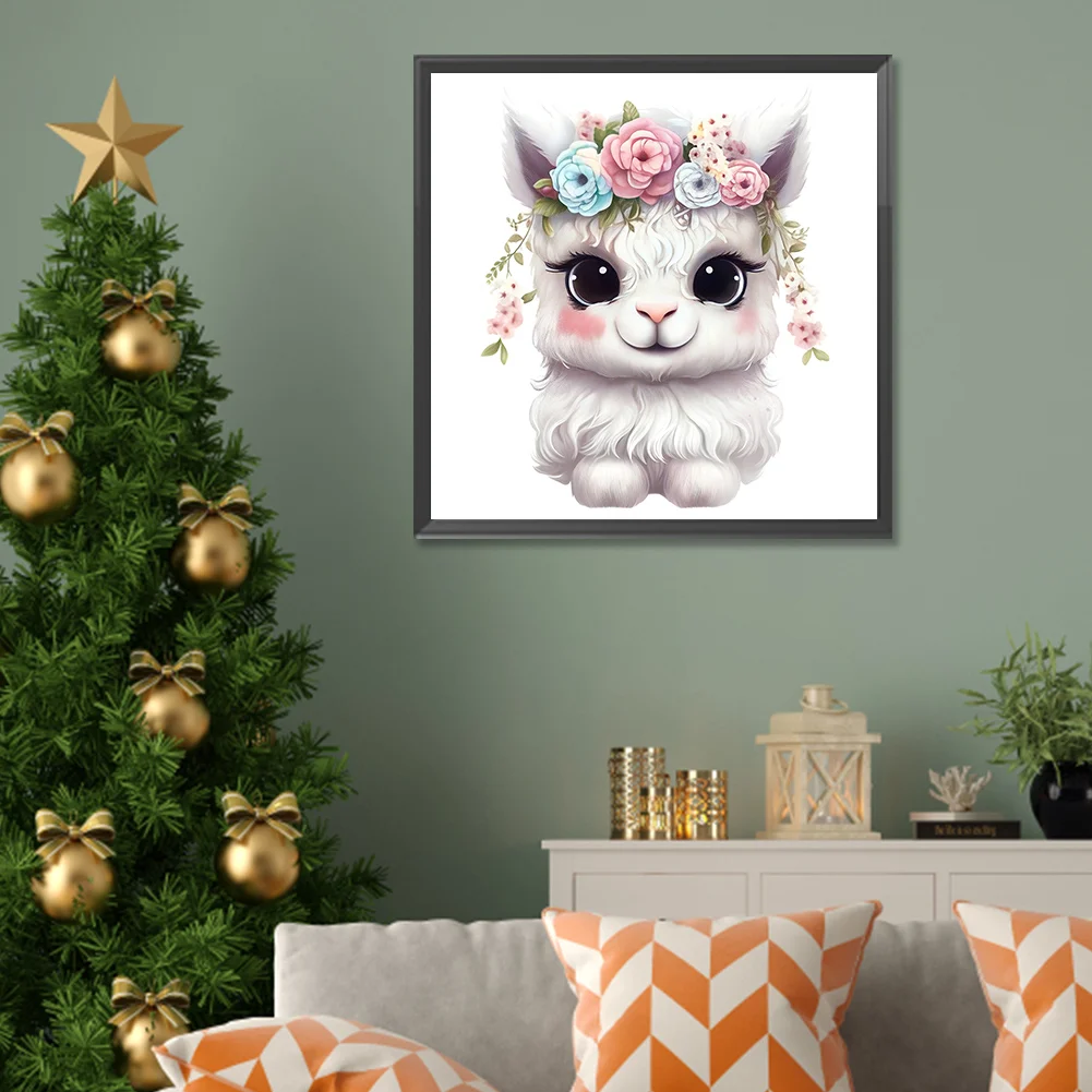 Full Round Diamond Painting 30*30cm - Flowers Animals Bunny