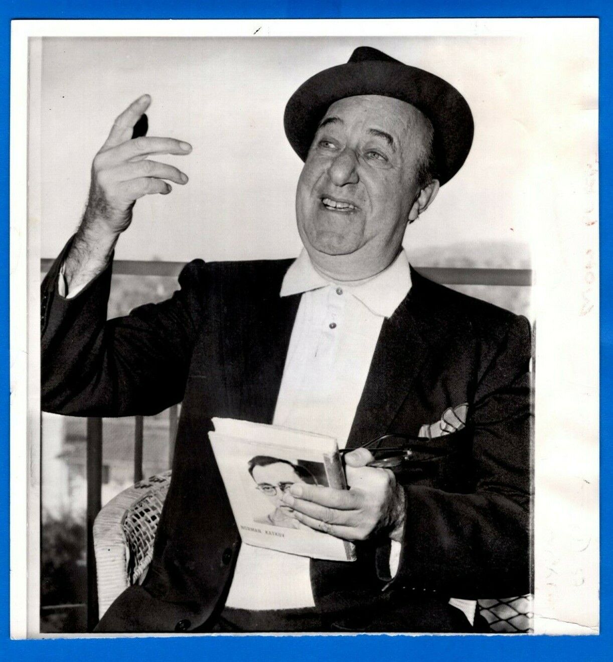 ED WYNN Actor Comedian Vintage 8x8.5 Promo Press News Photo Poster painting 1958