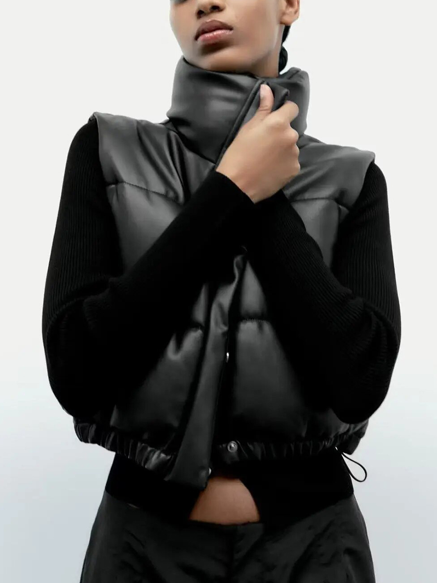 Sleeveless Down Cotton Vest Jacket