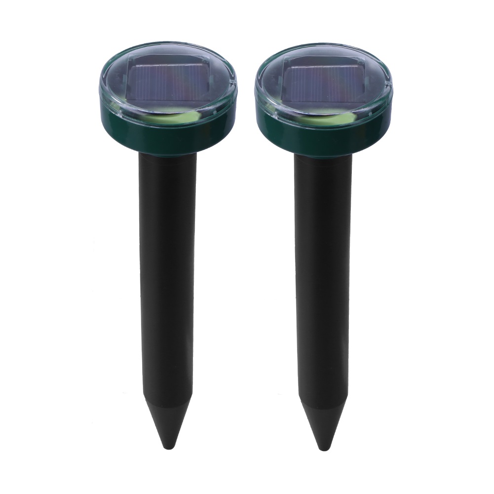 

2pcs Round Ultrasonic LED Solar Rat Mouse Repeller Rodents Snake Repellent, 501 Original