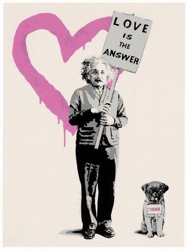 BANKSY GRAFFITI ART - LOVE IS THE ANSWER 2 - HIGH GLOSS Photo Poster painting POSTER  POST