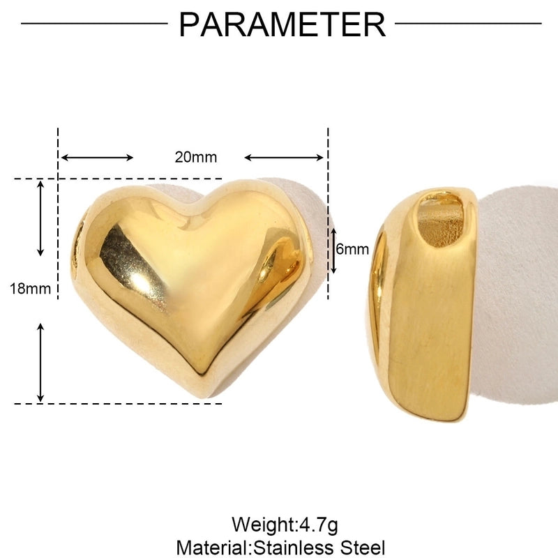 3 PCS/Package 304 Stainless Steel Rhinestones Heart Shape Pendant Jewelry Accessories