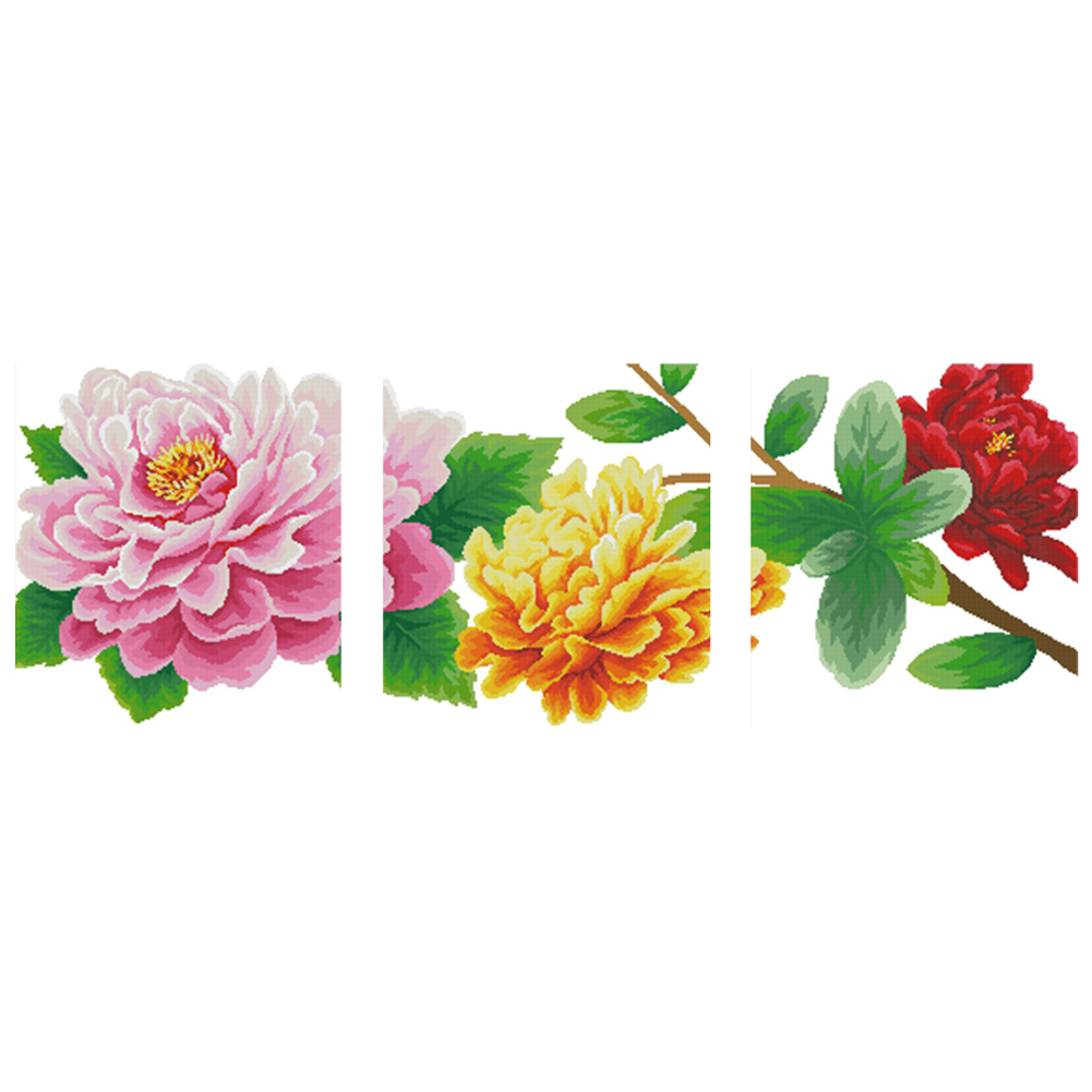 

Flowers - 14CT Stamped Cross Stitch - 120*43CM (Big Size), 501 Original