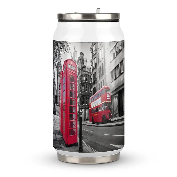 Coke Tumbler LONDON TELEPHONE BUS  customized, personalized, gift