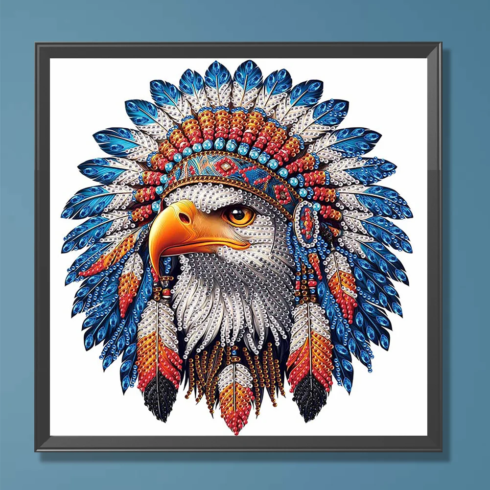 Diamond Painting - Partial Special Shaped Drill - Indian Eagle(Canvas|30*30cm)