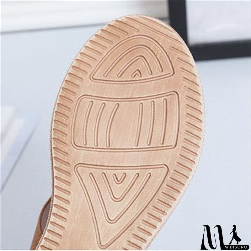 MidiSono - Women Cute Peep Toe Platform Wedge Heel Sandals