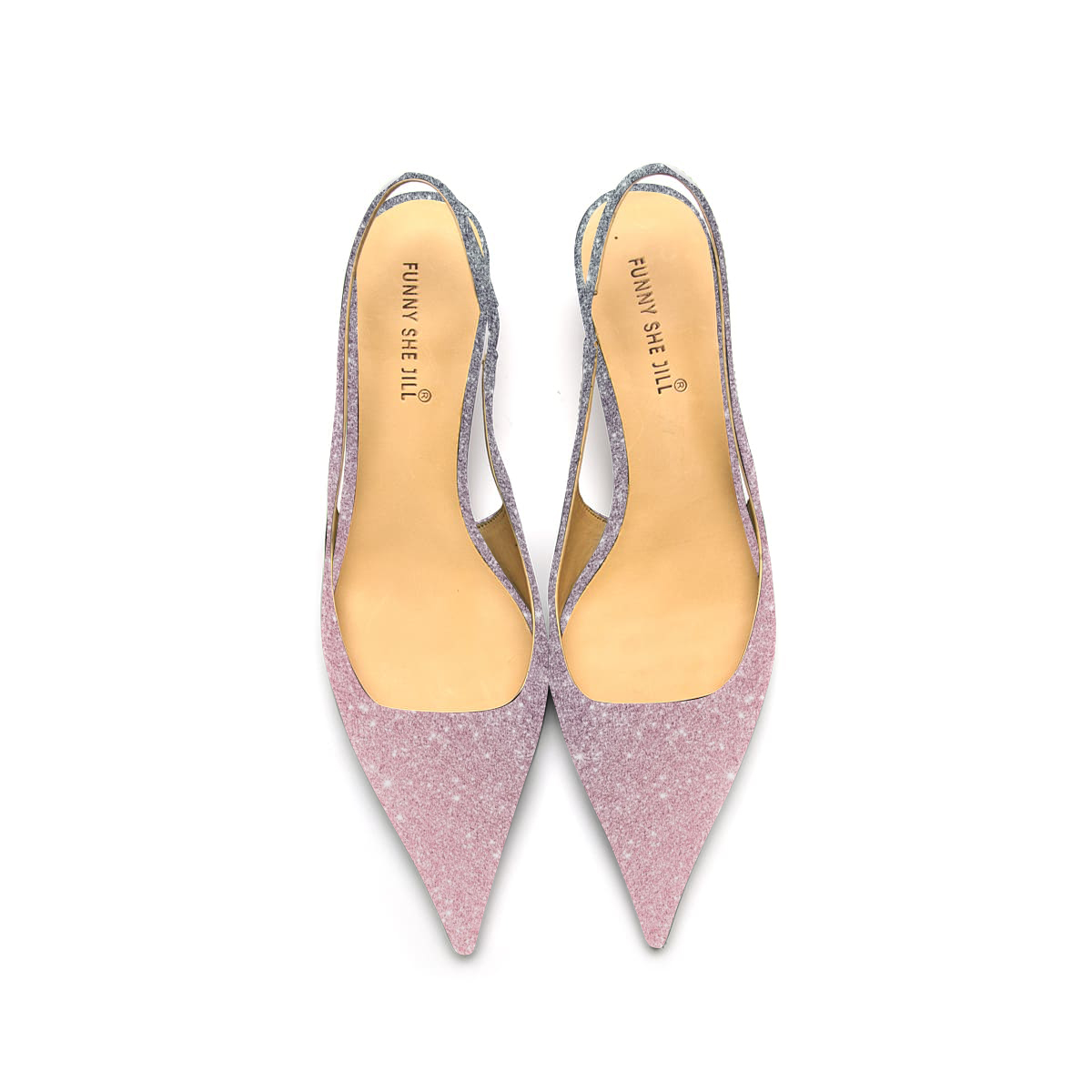 Pink Kitten Heels Sexy Stiletto Pumps  Sparkly Ankle Strap Heels Sandals Dress Shoes for Women