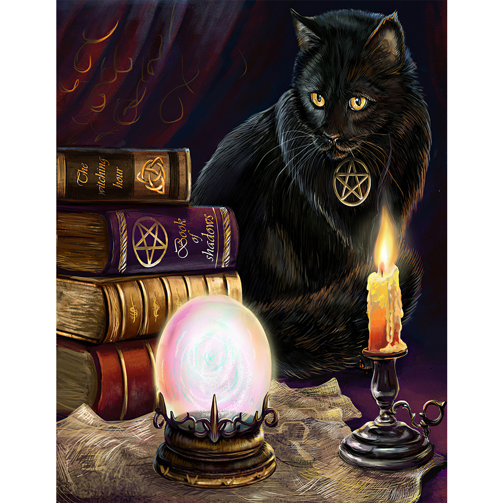 

Candlelight Black Cat - Round Drill Diamond Painting - 40*50CM, 501 Original