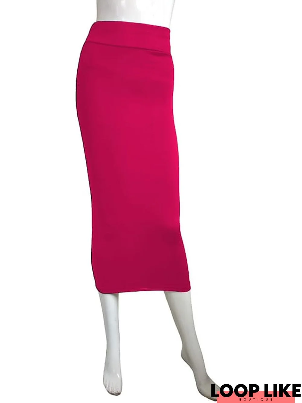 Women's Skirt Pencil Work Skirts Midi Knit Black White Wine Red Skirts Without Lining Office / Career Casual Daily S M L
