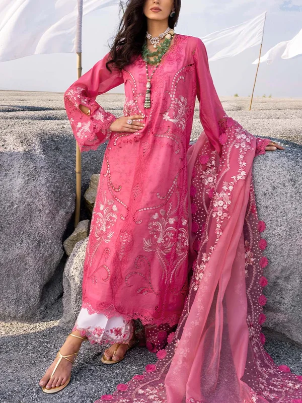 Embroidered Luxury Lawn Unstitched 3Pc Suit