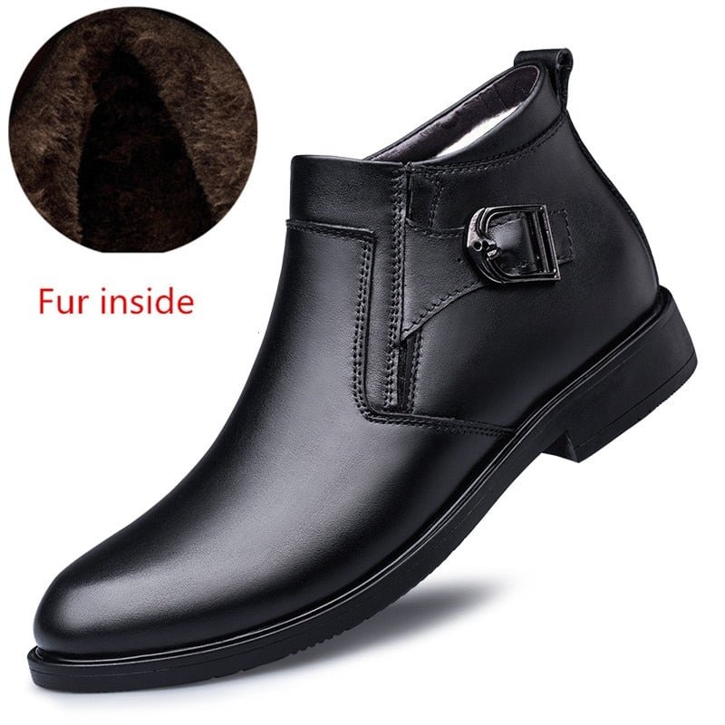 Retro Wrinkle 100% Genuine Leather Mens Chelsea Boots Original Designer Waterproof Ankle Boots Monk Strap Men Shoes Oxfords