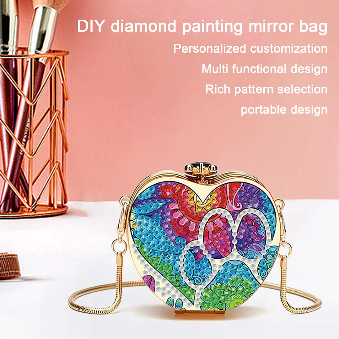 Big Cat Paw DIY Acrylic Love Art Diamond Painting Coin Purse w/ Chain for Women