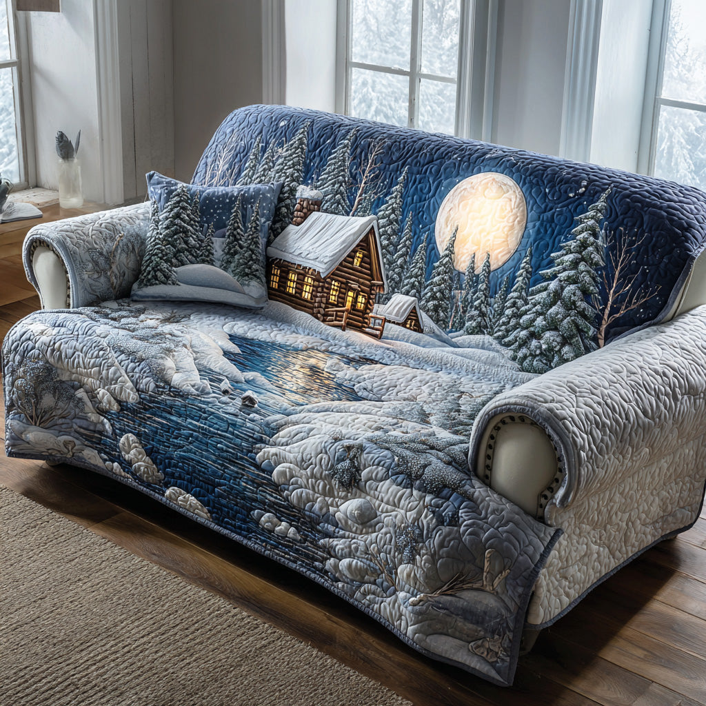 Snowy Pine Silence Quilted Sofa Cover NCU0TD1800 everthome