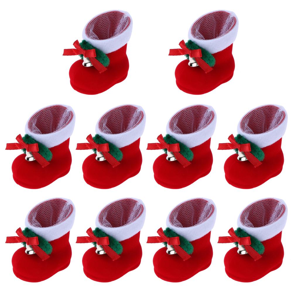 

10pcs Christmas Decor Santa Claus Candy Boots Home Party Gift Red Boots, 501 Original