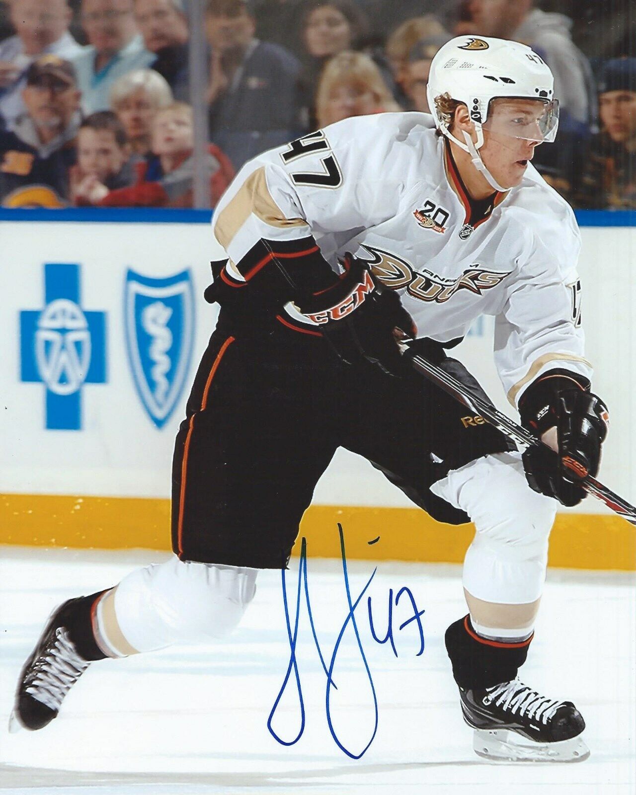Hampus Lindholm Signed 8x10 Photo Poster painting Anaheim Ducks Autographed COA F