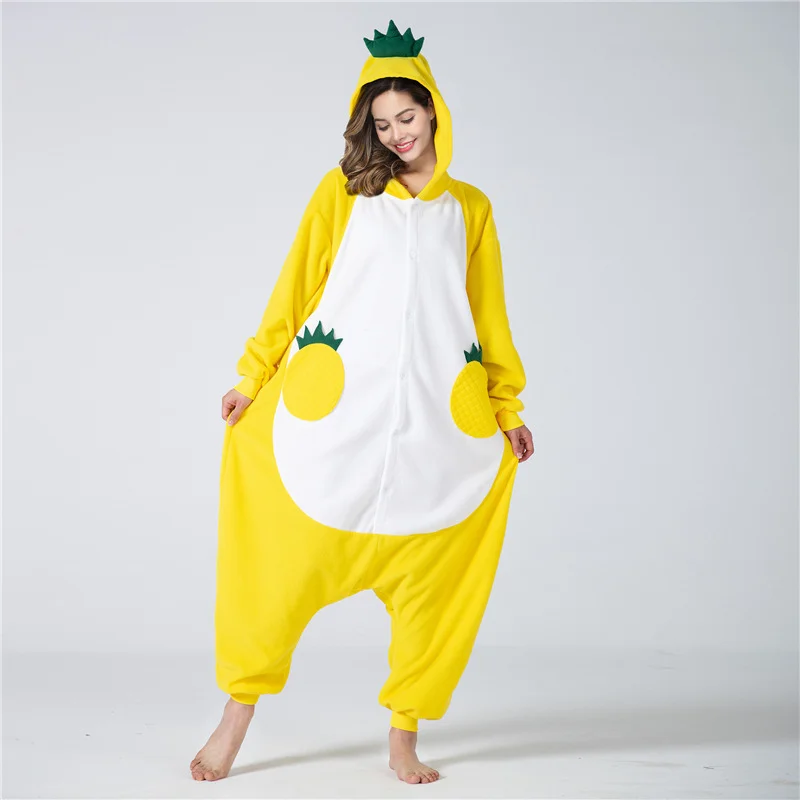 Halloween Costume Pineapple One-piece Pajamas Kigurumi Costume hooded Cute Loungewear Novameme