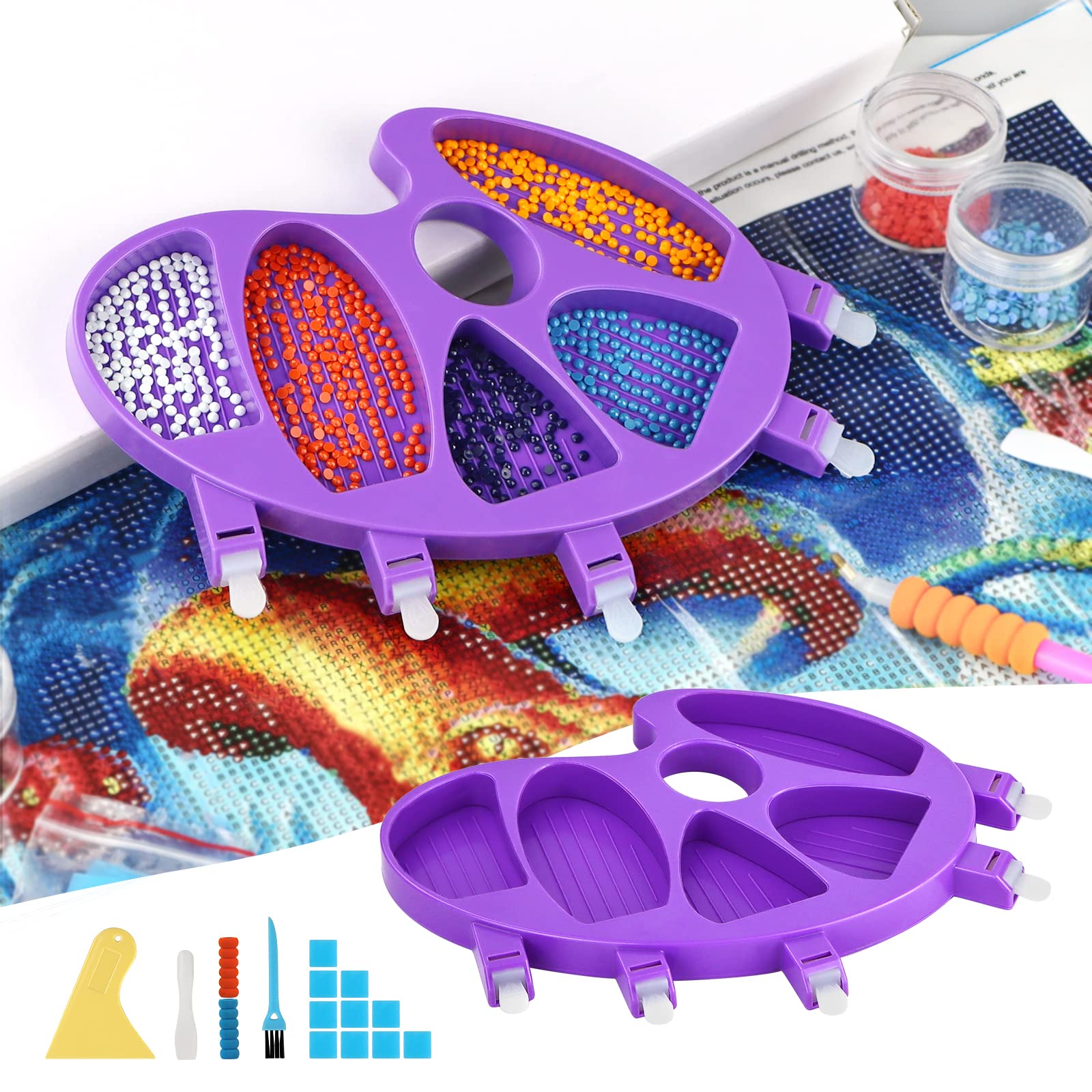 Diamond Painting Tools 5 Section Palm Trays