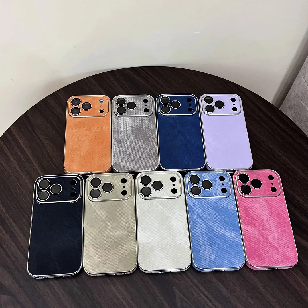High-end denim leather texture suitable for iPhone 17 Pro max all-inclusive mobile phone case