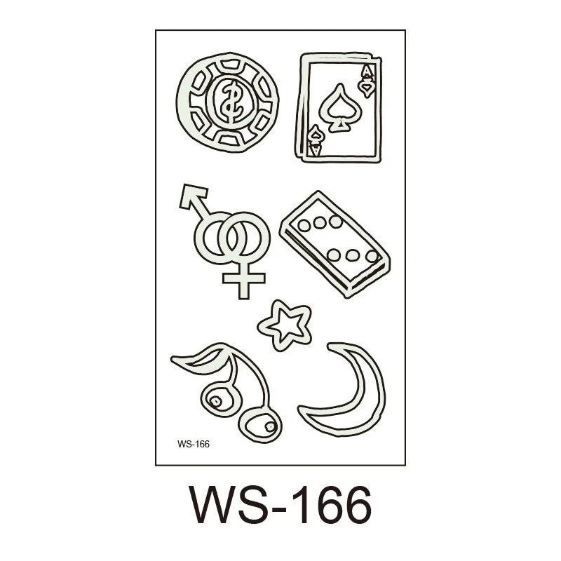 20 Kinds Music Festival Party luminous Temporary Body Sticker Disposable Waterproof temporaire