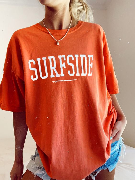 Women's Surf Side Print Loose T-Shirt