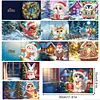12Pcs Diamond Painting Snowman Animals Greeting Card Set with Envelope