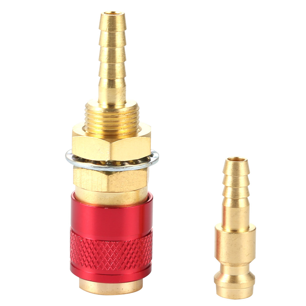 

6mm Water Cooled Gas Adapter M6 Welding Torch Quick Hose Connector Fittings, Gold, 501 Original