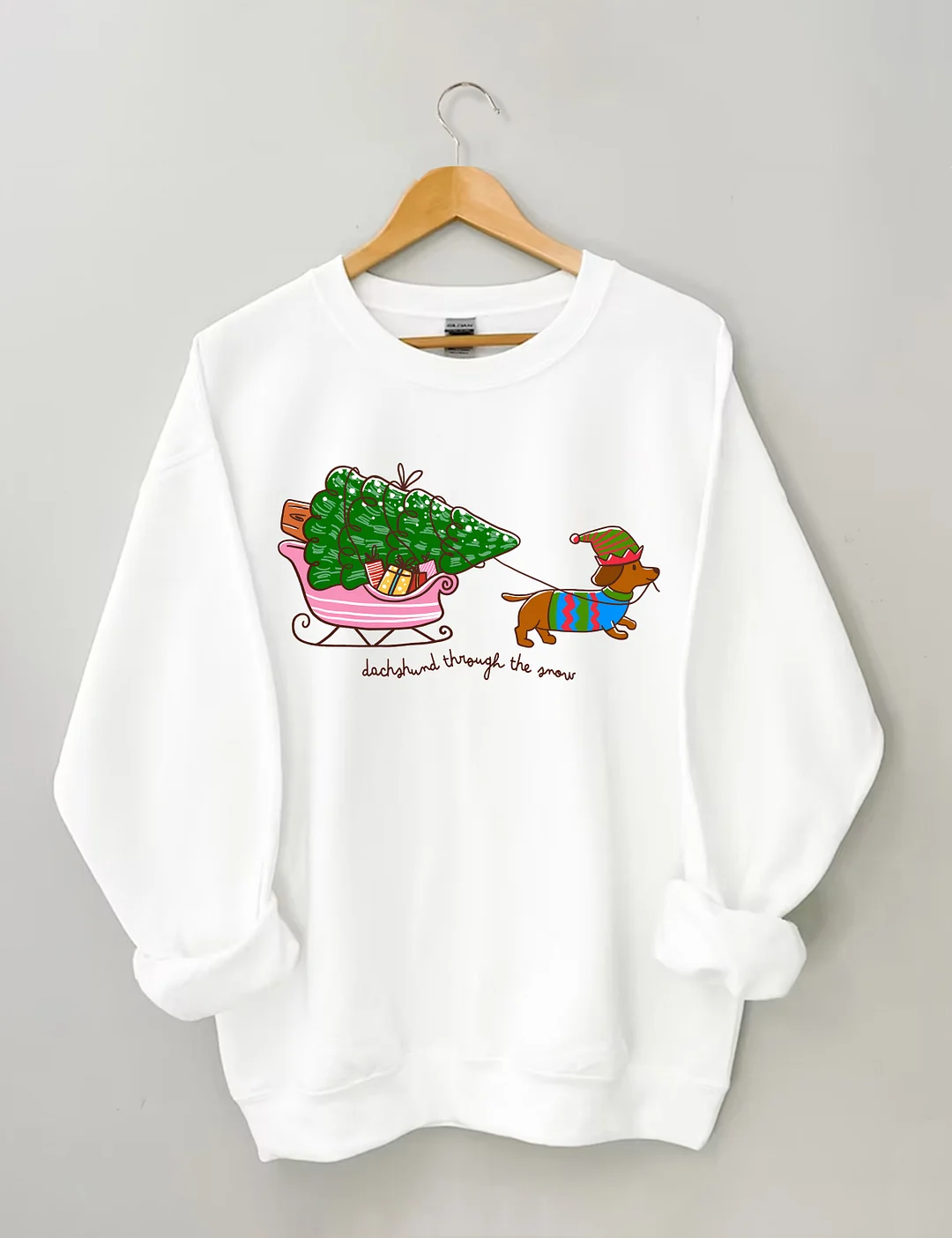 Cute Christmas Dachshund Dog Mom Sweatshirt