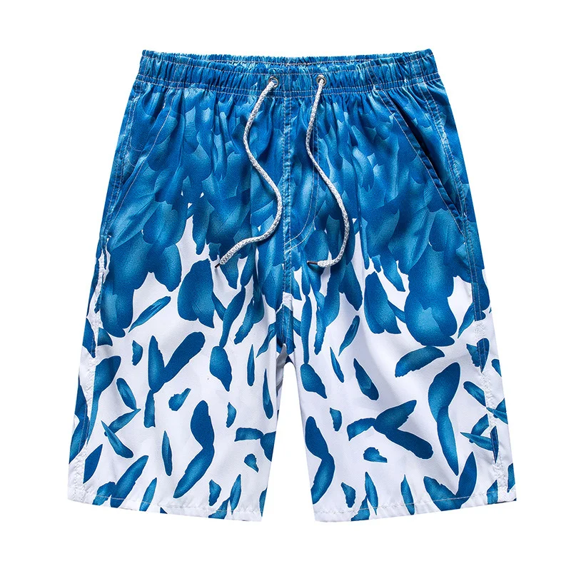 Men's Feather Print Dry Beach Shorts