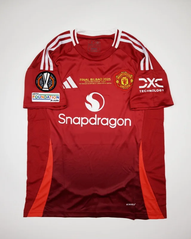 Fan Edition 2024-25 Manchester United Europa League Final Home Shirt (with Europa League Armband)
