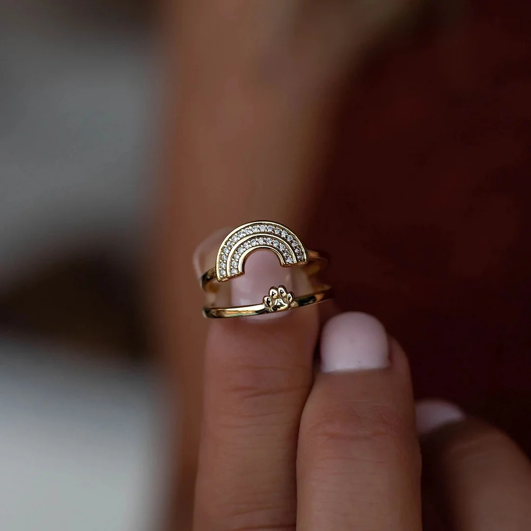 Rainbow Bridge Ring Pet Memorial Gift