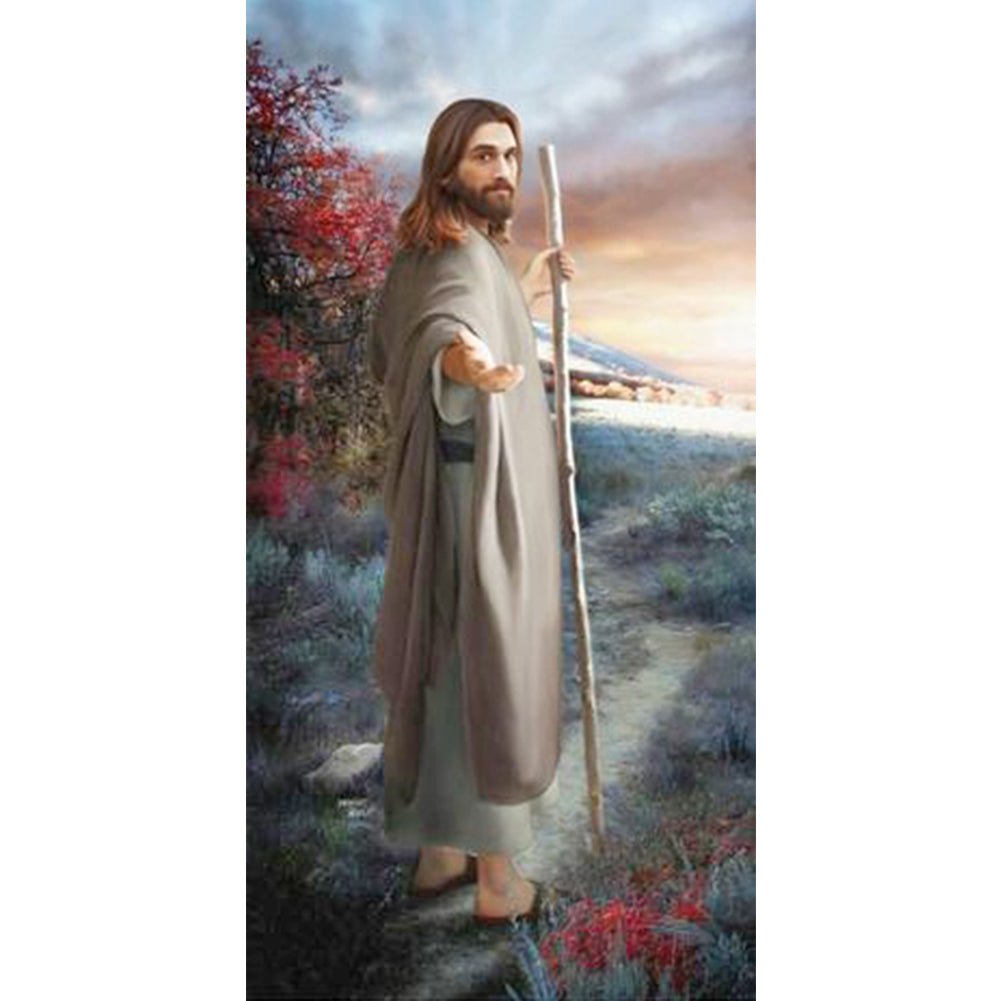 Jesus Portrait 40*70CM(Canvas) Full Round Drill Diamond Painting gbfke