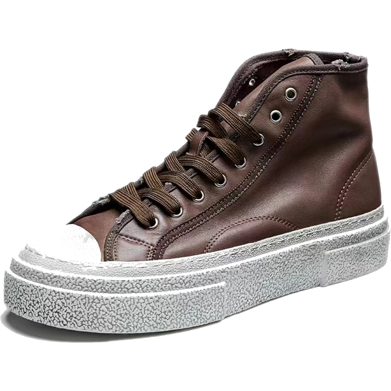 Handmade Retro Fashion Cowhide Heightening Skate Shoes DANRRIO.COM DANRRIO