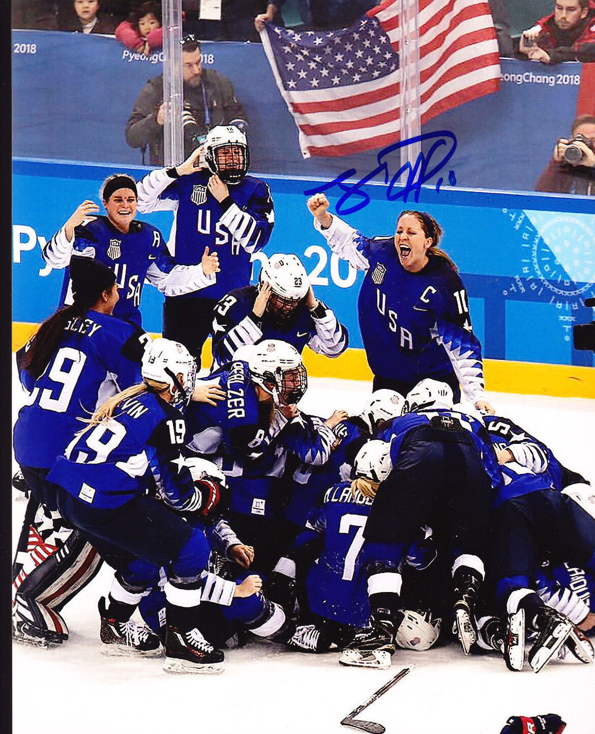 MEGHAN DUGGAN AUTOGRAPH SIGNED USA 8X10 TEAM Photo Poster painting COA GOLD OLYMPICS HOCKEY