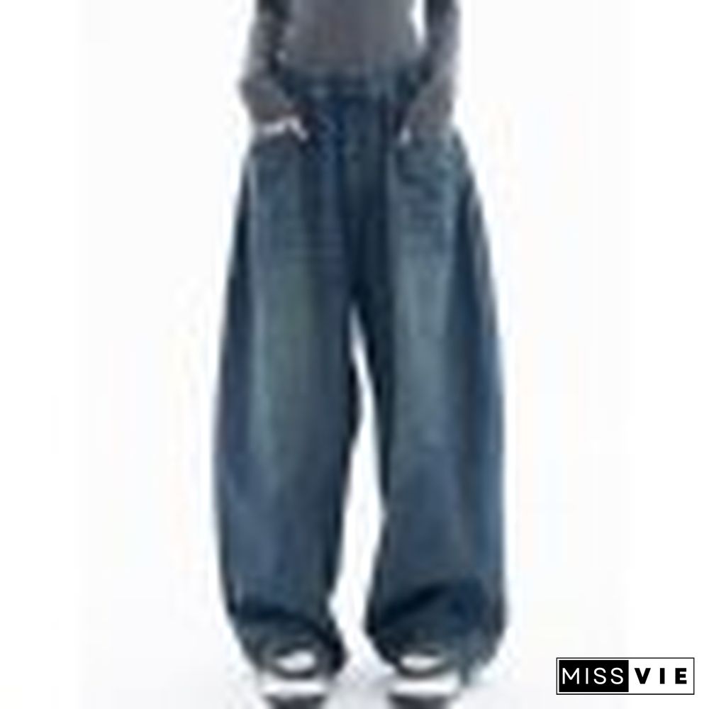 Denim Blue Baggy Boyfriend Jeans