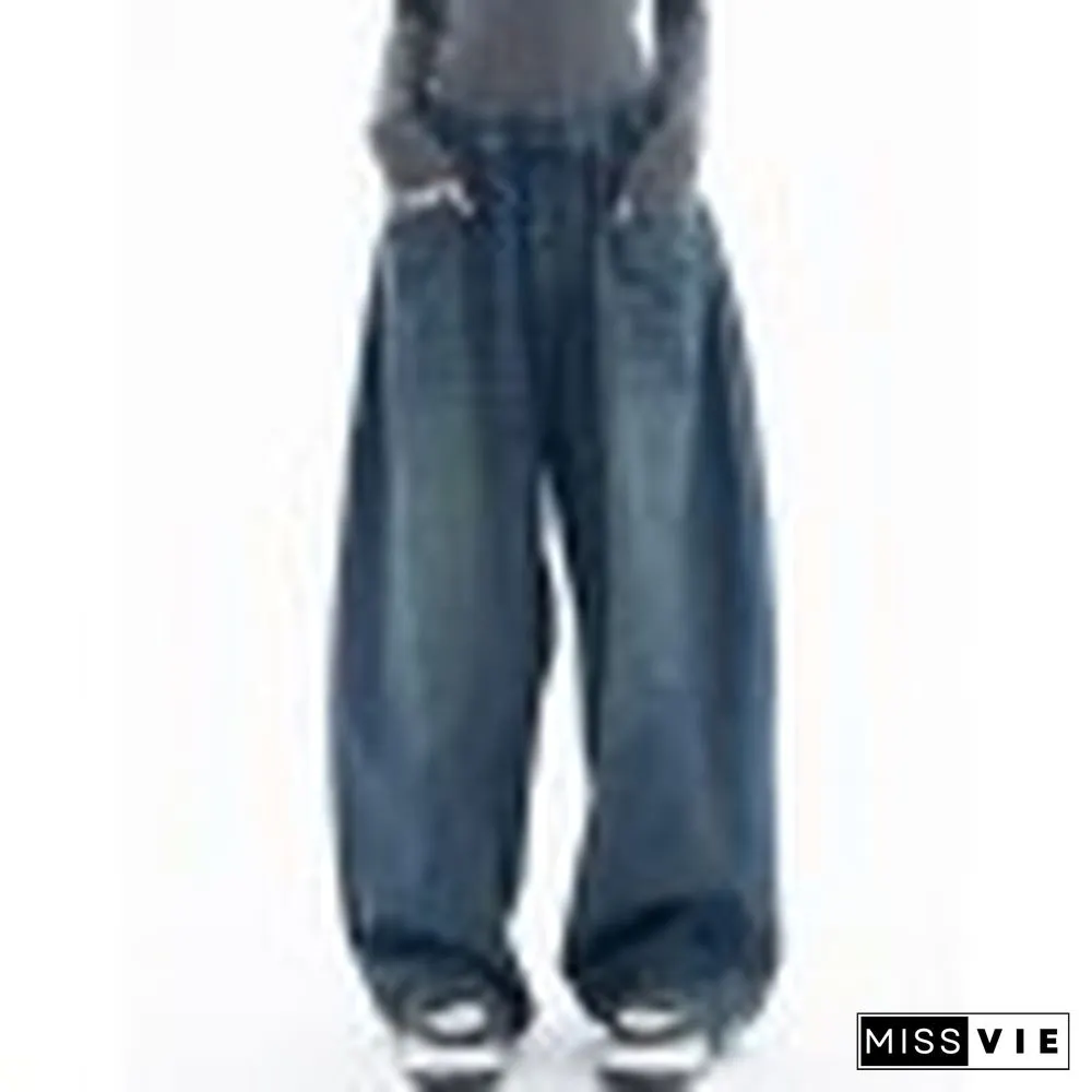 Denim Blue Baggy Boyfriend Jeans