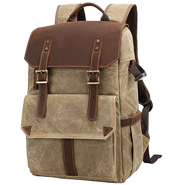 VRIGOO Waterproof Canvas DSLR  Photography Camera Backpack