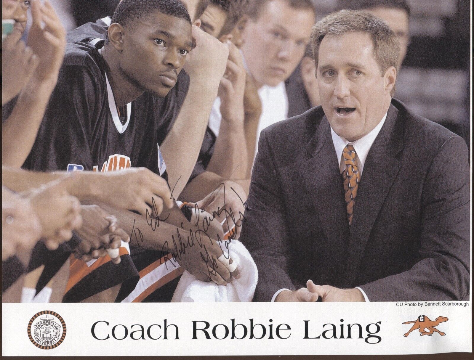 Robbie Laing Signed 8.5 x 11 Photo Poster painting College NCAA Basketball Coach Autographed