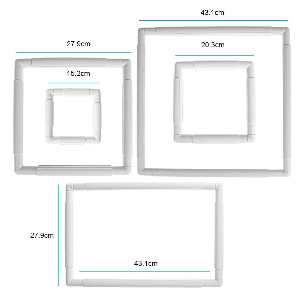 Square Shape Embroidery Frame DIY Craft Cross Stitch Needlework Sewing Hoop