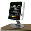 5 In 1 Formaldehyde Monitor with Holder Carbon Dioxide Detector USB Rechargeable TVOC Detector Temperature Humidity Home Air Quality Monitor